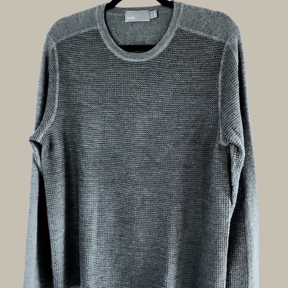 Vince-  Ultra soft Wool Silk Blend - Sweater  Grey Large